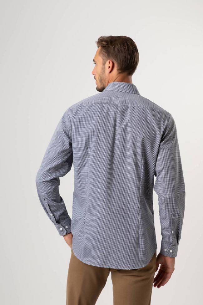 Seidensticker Hemd Herren Seidensticker Regular Bügelfreie Karo 100% Baumwolle Kragen Italienisch Lange Ärmel