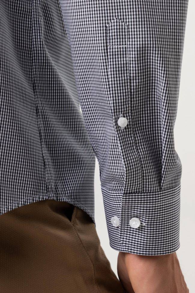 Seidensticker Hemd Herren Seidensticker Regular Bügelfreie Karo 100% Baumwolle Kragen Italienisch Lange Ärmel