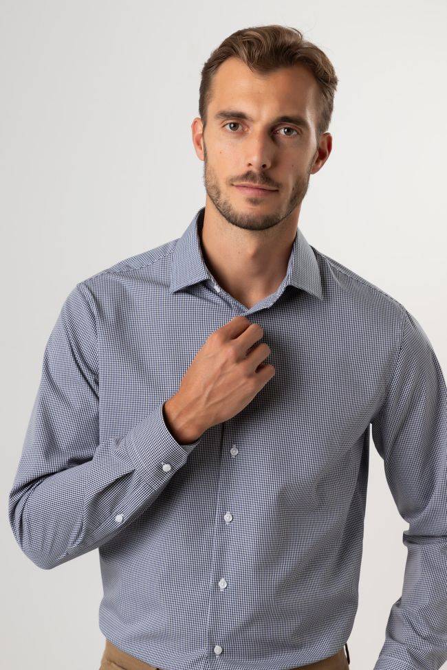 seidensticker Hemd Herren Seidensticker Regular Bügelfreie Karo 100% Baumwolle kragen Italienisch Lange Ärmel