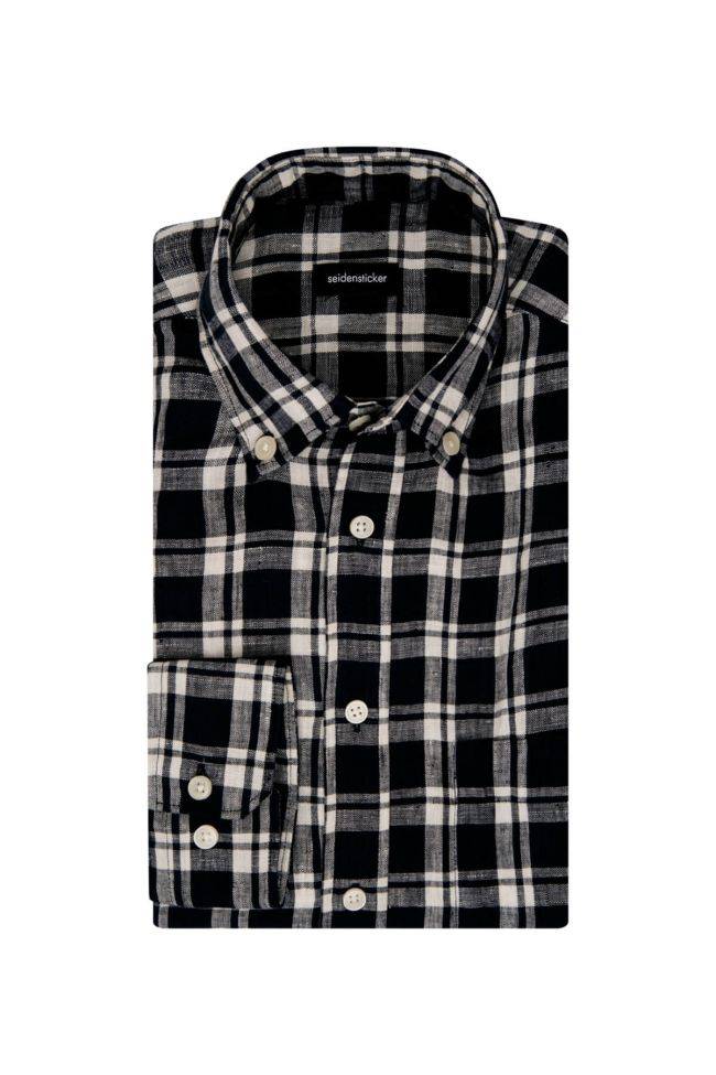 seidensticker Hemd Herren Seidensticker Regular Bügelfreie Karo kragen Button-Down Lange Ärmel