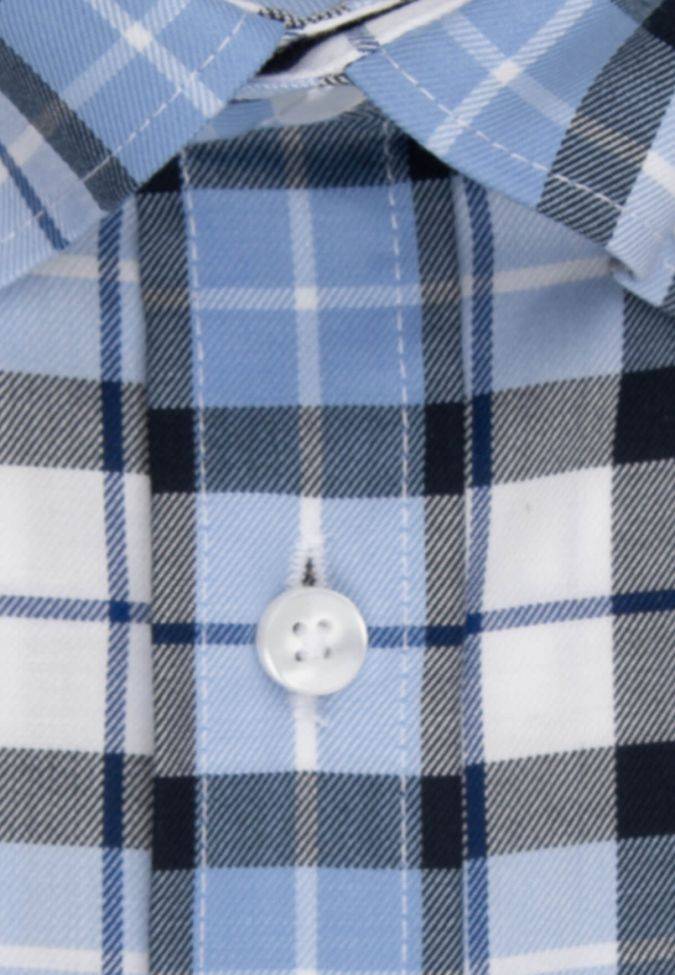 Seidensticker Hemd Herren Seidensticker Regular Bügelfreie Karo Kragen Button-Down Kurze Ärmel