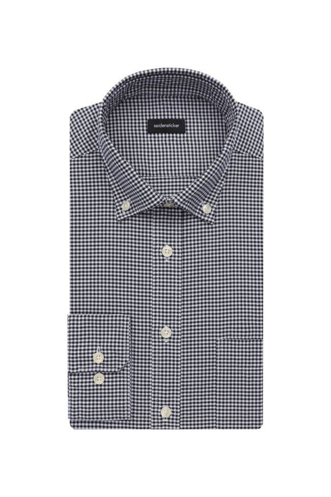 seidensticker Hemd Herren Seidensticker Regular Bügelfreie Karo kragen Button-Down Lange Ärmel