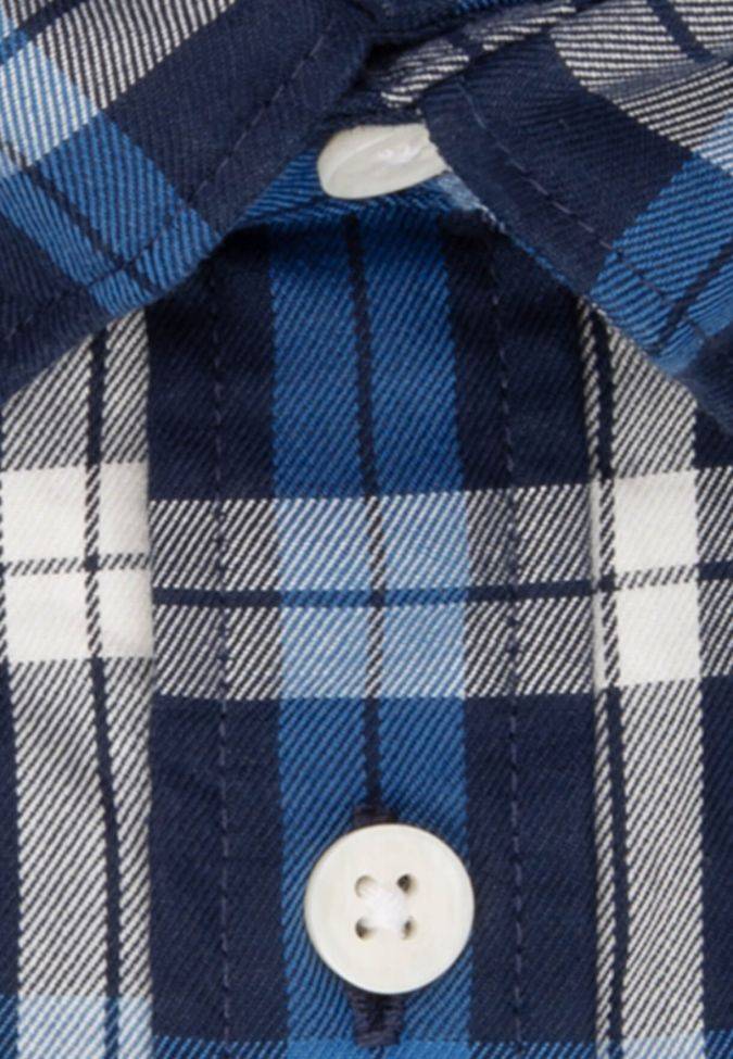 Seidensticker Hemd Herren Seidensticker Regular Bügelfreie Karo Kragen Button-Down Kurze Ärmel