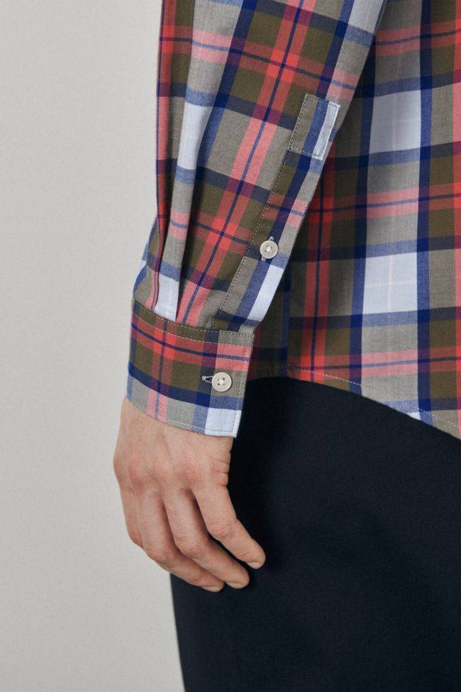 Seidensticker Hemd Herren Seidensticker Regular Bügelfreie Karo Kragen Button-Down Lange Ärmel