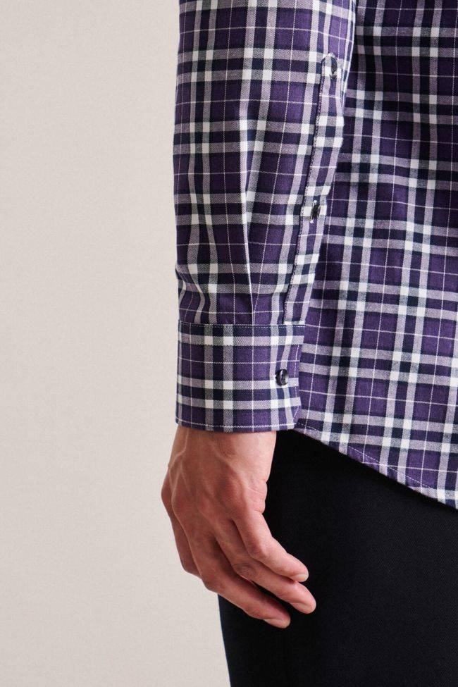 Seidensticker Hemd Herren Seidensticker Regular Bügelfreie Karo Kragen Button-Down Lange Ärmel