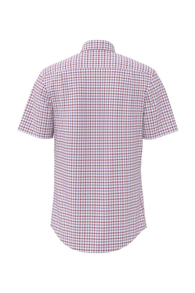 Seidensticker Hemd Herren Seidensticker Regular Bügelfreie Karo Kragen Button-Down Kurze Ärmel