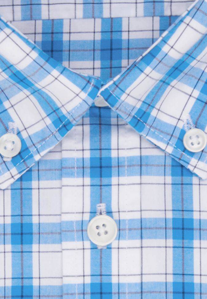 Seidensticker Hemd Herren Seidensticker Regular Bügelfreie Karo Kragen Button-Down Kurze Ärmel