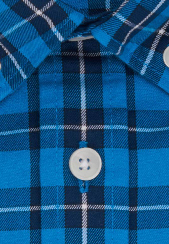 Seidensticker Hemd Herren Seidensticker Regular Bügelfreie Karo Kragen Button-Down Kurze Ärmel