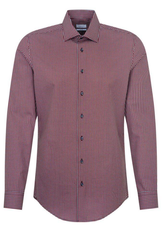 Seidensticker Hemd Herren Seidensticker Regular Bügelfreie Muster Kragen Italienisch Lange Ärmel