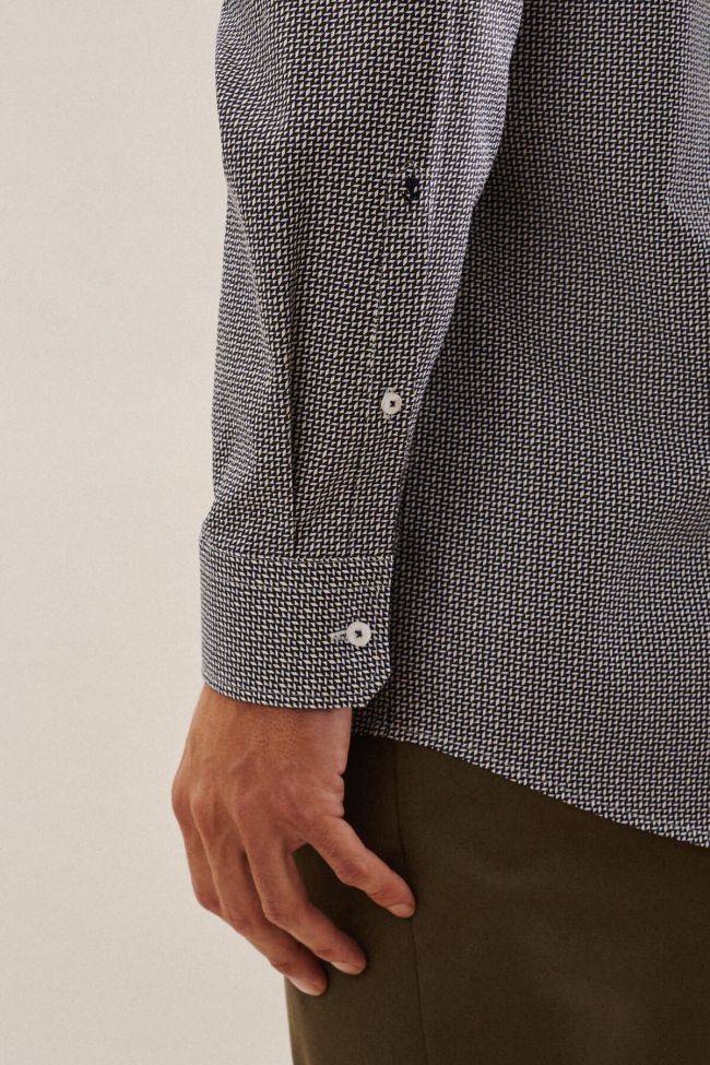 Seidensticker Hemd Herren Seidensticker Regular Bügelfreie Muster Kragen Italienisch Lange Ärmel