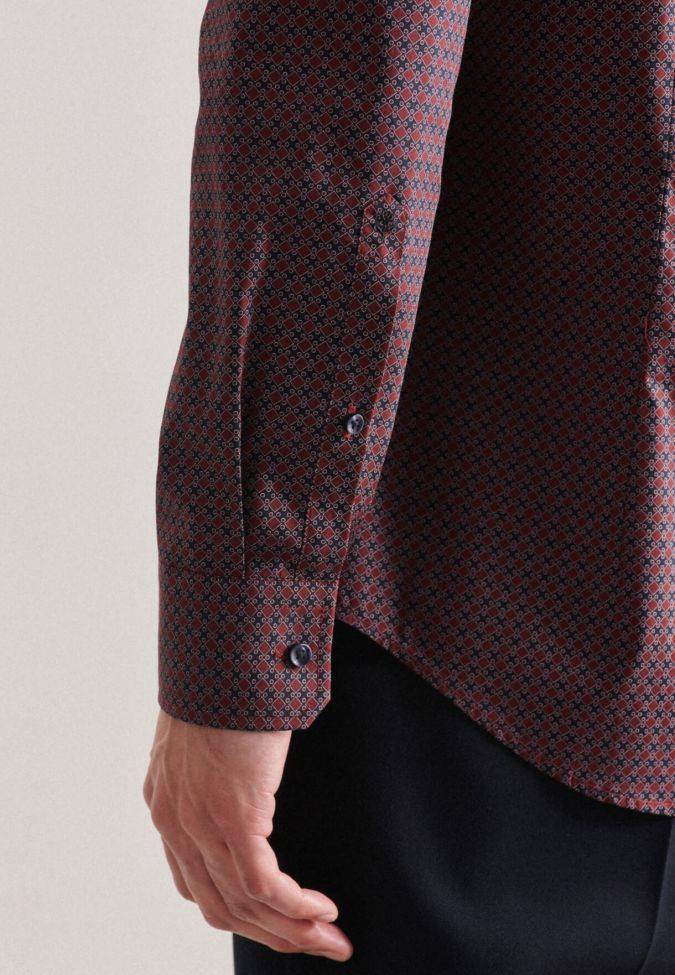 Seidensticker Hemd Herren Seidensticker Regular Bügelfreie Muster Kragen Italienisch Lange Ärmel