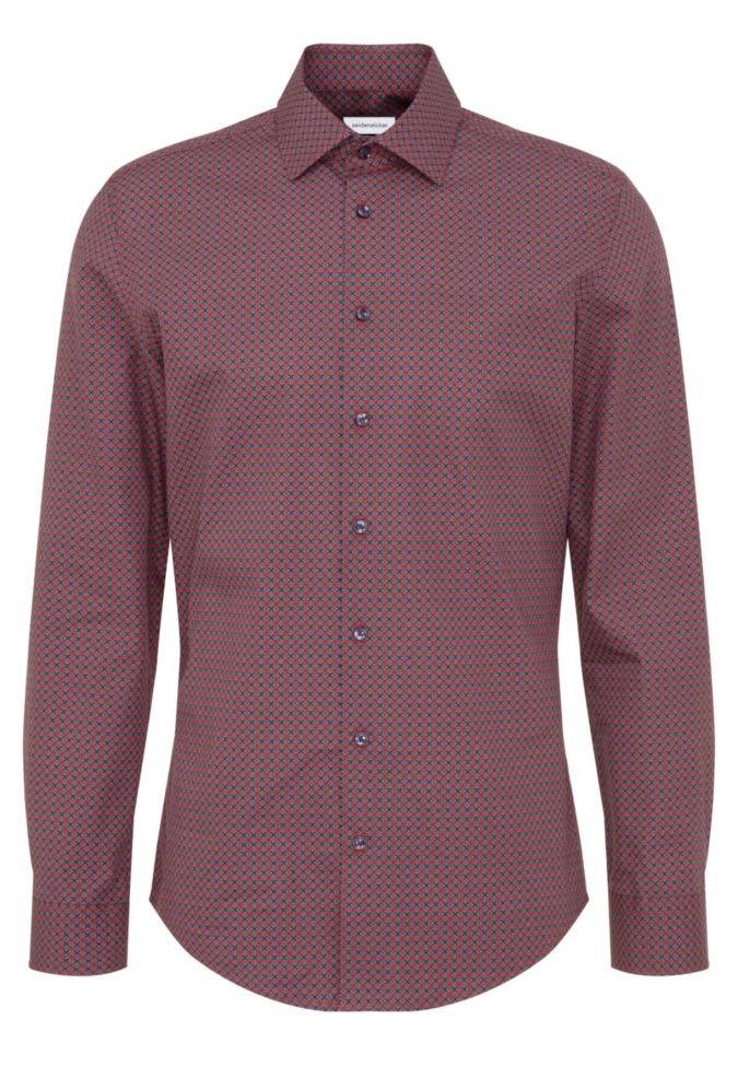 Seidensticker Hemd Herren Seidensticker Regular Bügelfreie Muster Kragen Italienisch Lange Ärmel