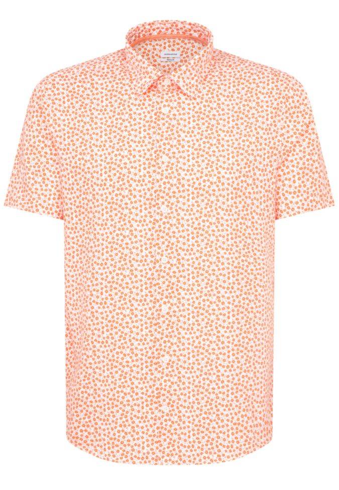 Seidensticker Hemd Herren Seidensticker Regular Bügelfreie Muster Kragen Italienisch Kurze Ärmel