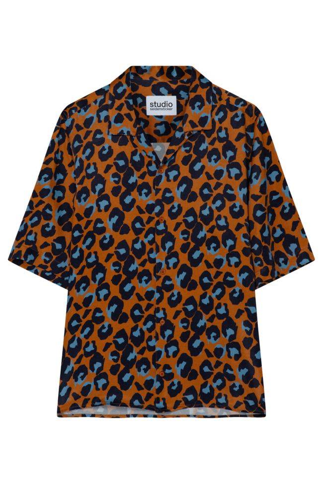 seidensticker Hemd Herren Seidensticker Regular Bügelfreie Muster kragen Mandarinkragen Kurze Ärmel