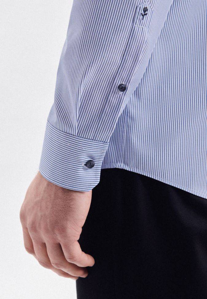 Seidensticker Hemd Herren Seidensticker Regular Bügelfreie Streifen Kragen Italienisch Lange Ärmel