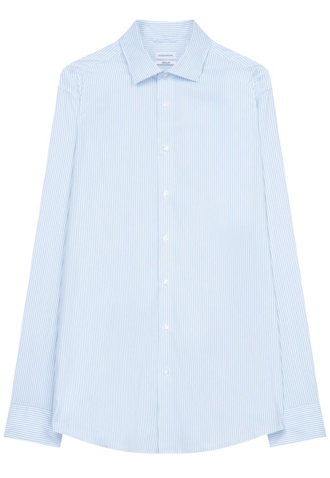 Seidensticker Hemd Herren Seidensticker Regular Bügelfreie Streifen Kragen Italienisch Lange Ärmel