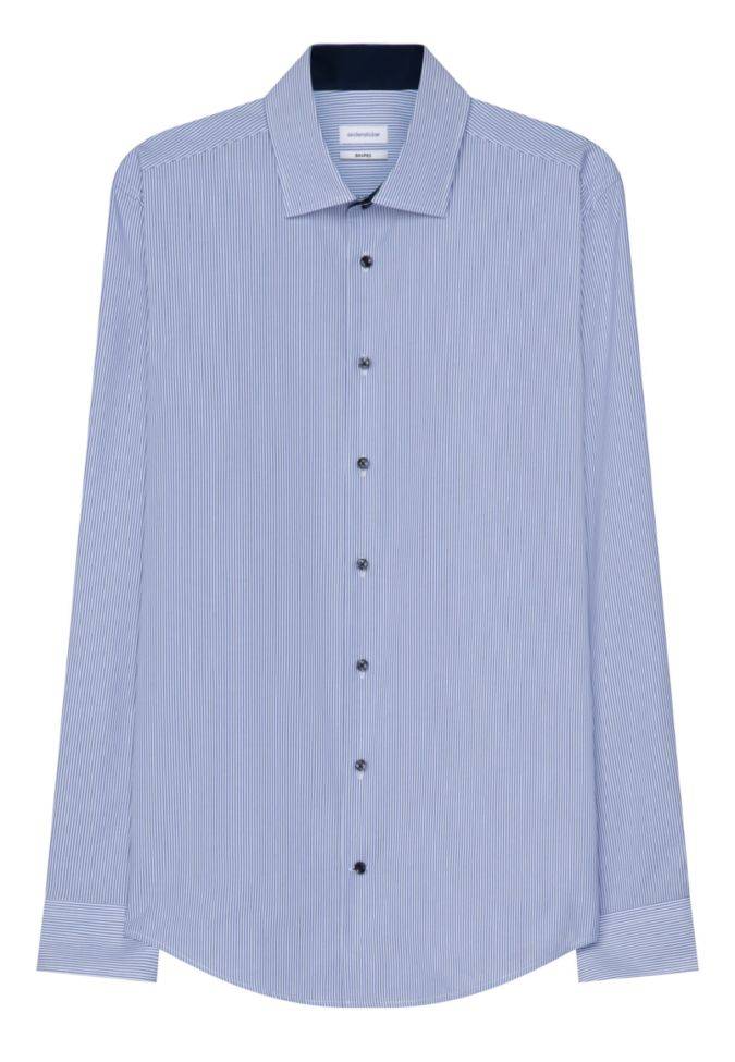 Seidensticker Hemd Herren Seidensticker Regular Bügelfreie Streifen Kragen Italienisch Lange Ärmel