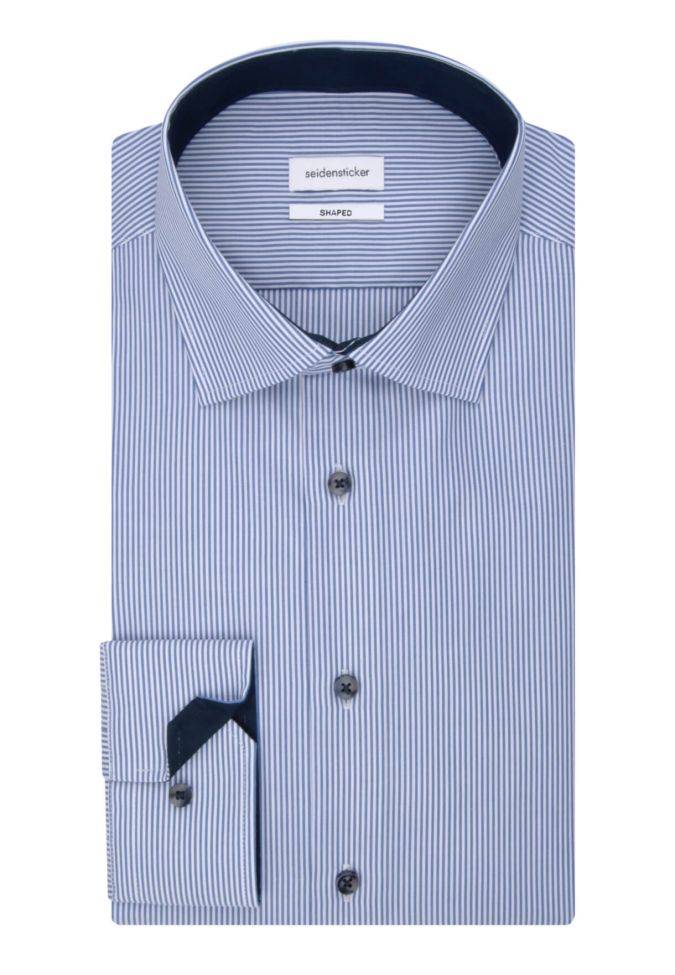 seidensticker Hemd Herren Seidensticker Regular Bügelfreie Streifen kragen Italienisch Lange Ärmel