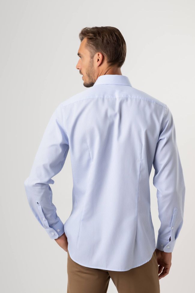 Seidensticker Hemd Herren Seidensticker Regular Bügelfreie Streifen 100% Baumwolle Kragen Italienisch Lange Ärmel