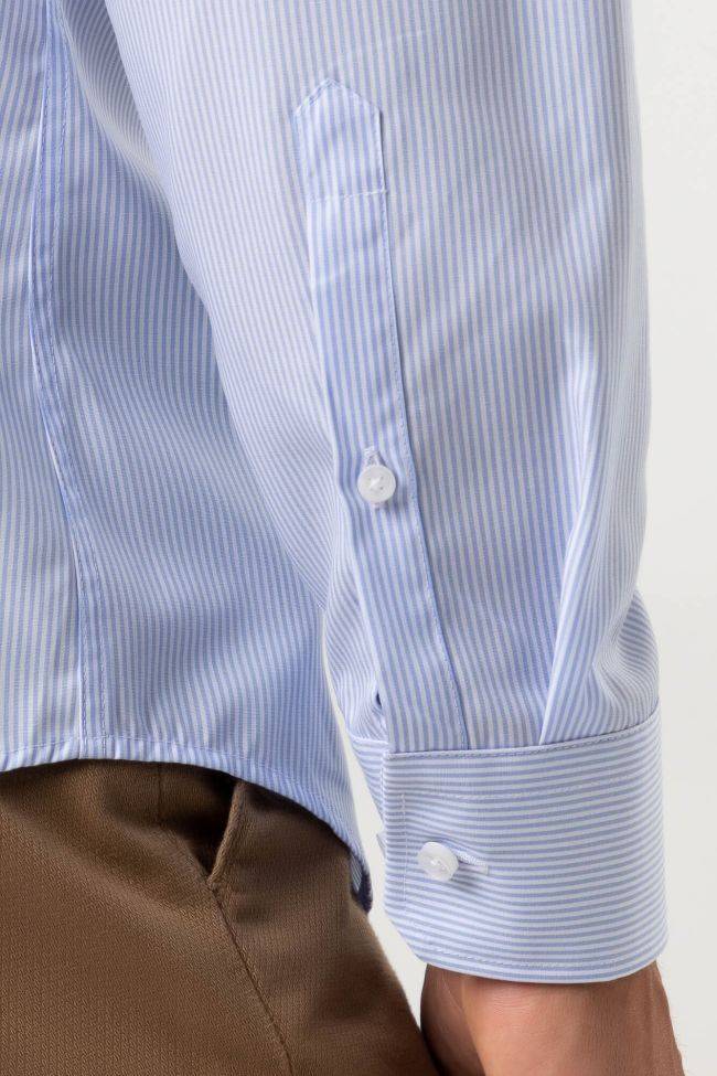 Seidensticker Hemd Herren Seidensticker Regular Bügelfreie Streifen 100% Baumwolle Kragen Italienisch Lange Ärmel