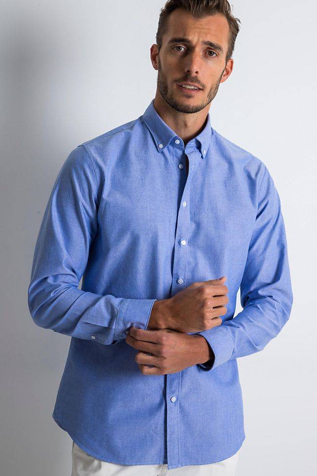 Seidensticker Hemd Herren Seidensticker Regular Einfarbig 100% Baumwolle Kragen Button-Down Lange Ärmel