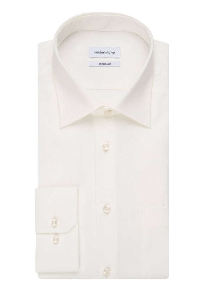 seidensticker Hemd Herren Seidensticker Regular Einfarbig kragen Italienisch Lange Ärmel