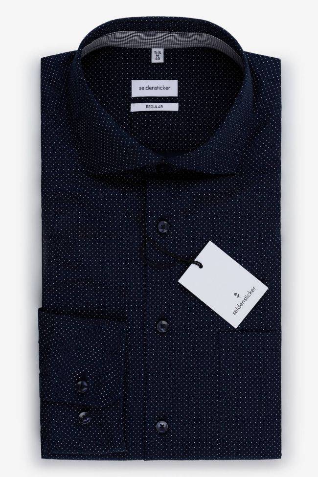 seidensticker Hemd Herren Seidensticker Regular Halb Unifarben 100% Baumwolle kragen Französisch Lange Ärmel