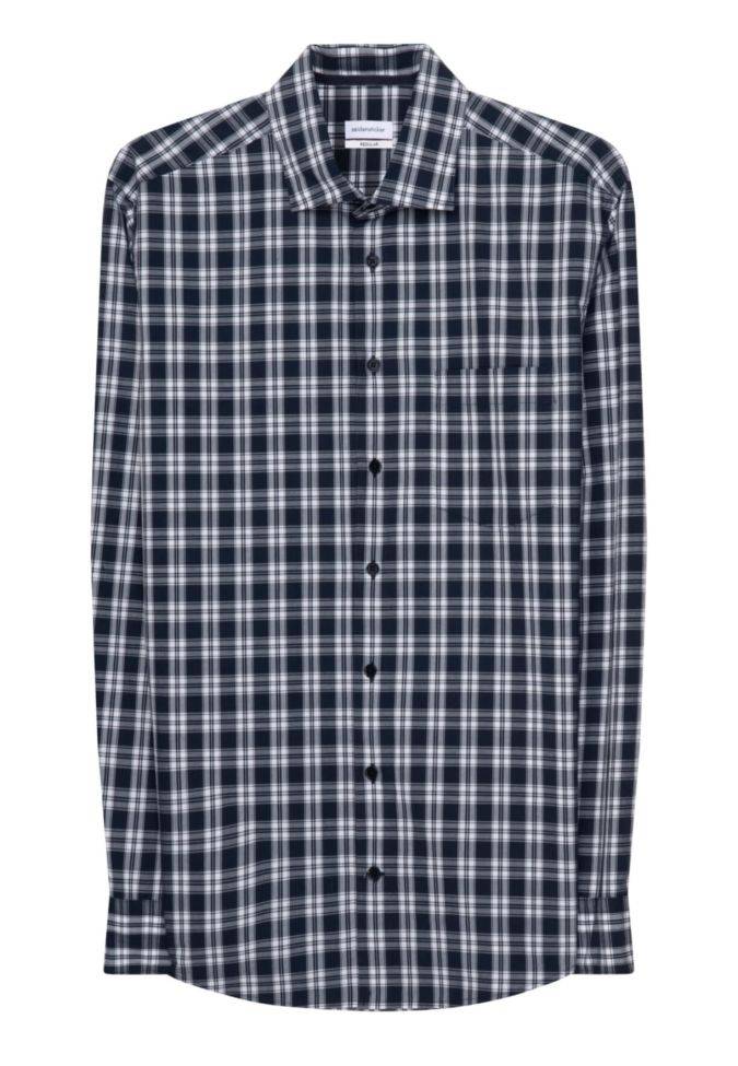 Seidensticker Hemd Herren Seidensticker Regular Karo Kragen Italienisch Lange Ärmel