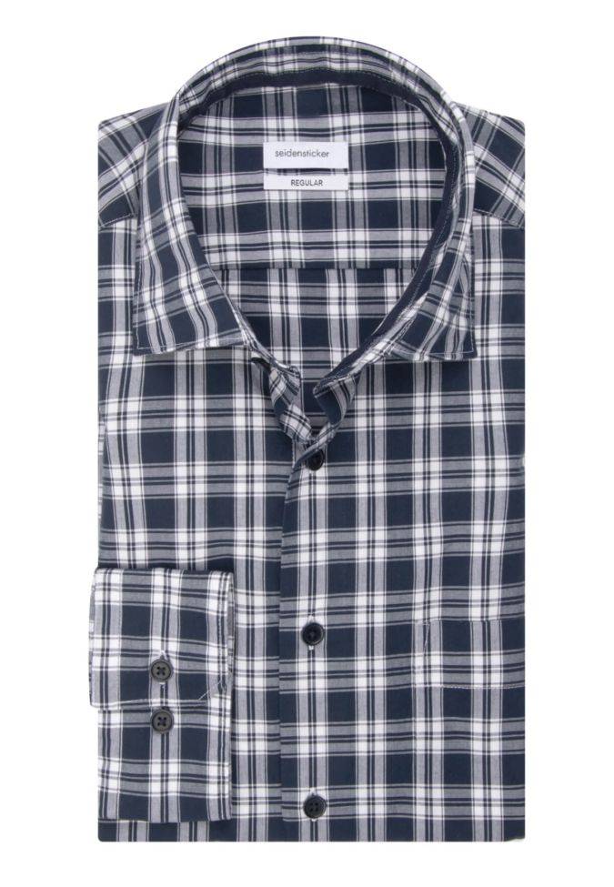 seidensticker Hemd Herren Seidensticker Regular Karo kragen Italienisch Lange Ärmel