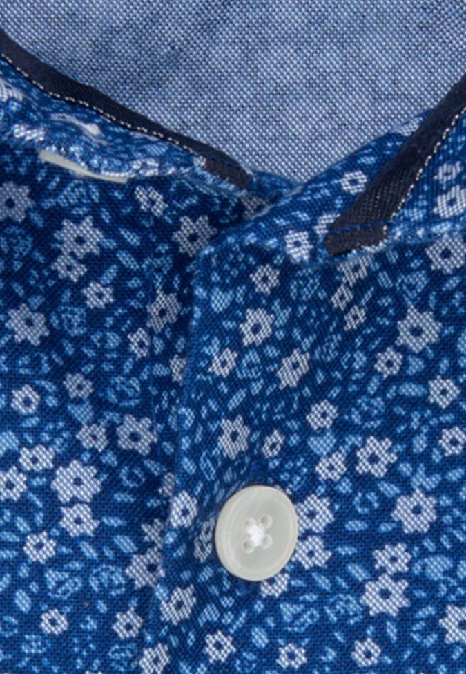 Seidensticker Hemd Herren Seidensticker Regular Muster Kragen Italienisch Lange Ärmel