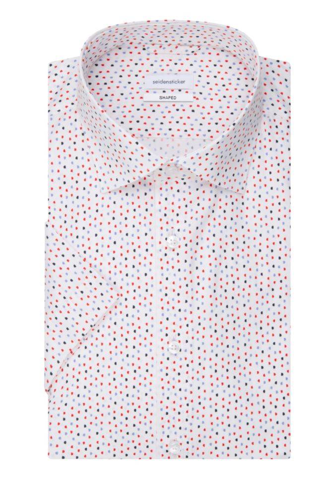 seidensticker Hemd Herren Seidensticker Regular Muster kragen Italienisch Kurze Ärmel