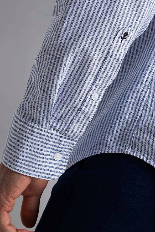 Seidensticker Hemd Herren Seidensticker Regular Streifen 100% Baumwolle Kragen Button-Down Lange Ärmel