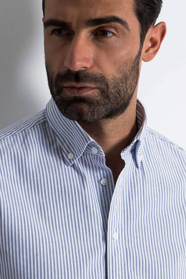 Seidensticker Hemd Herren Seidensticker Regular Streifen 100% Baumwolle Kragen Button-Down Lange Ärmel