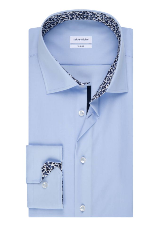 seidensticker Hemd Herren Seidensticker Slim Bügelfreie Einfarbig kragen Italienisch Lange Ärmel