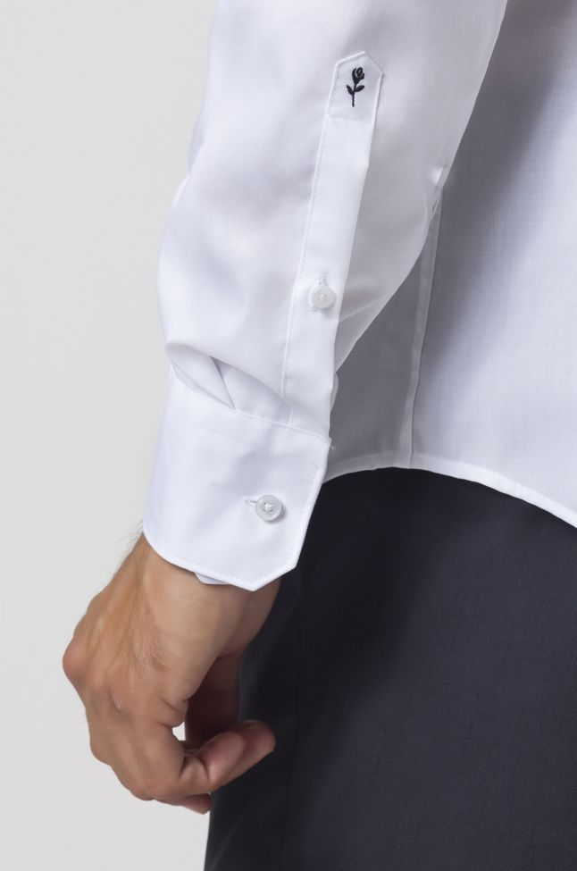 Seidensticker Hemd Herren Seidensticker Slim Bügelfreie Einfarbig 100% Baumwolle Kragen Italienisch Lange Ärmel