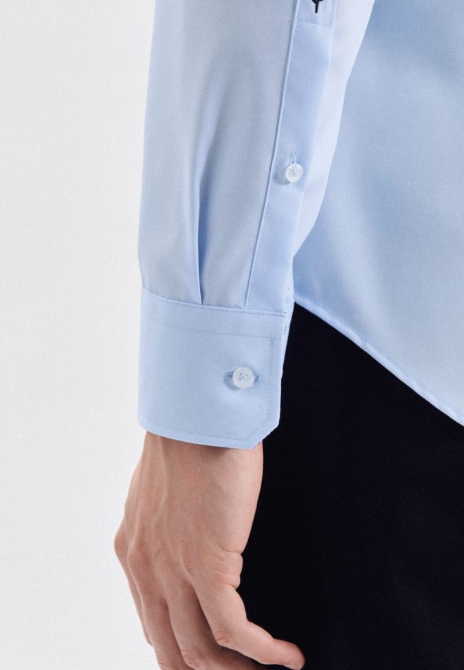 Seidensticker Hemd Herren Seidensticker Slim Bügelfreie Einfarbig Kragen Italienisch Lange Ärmel