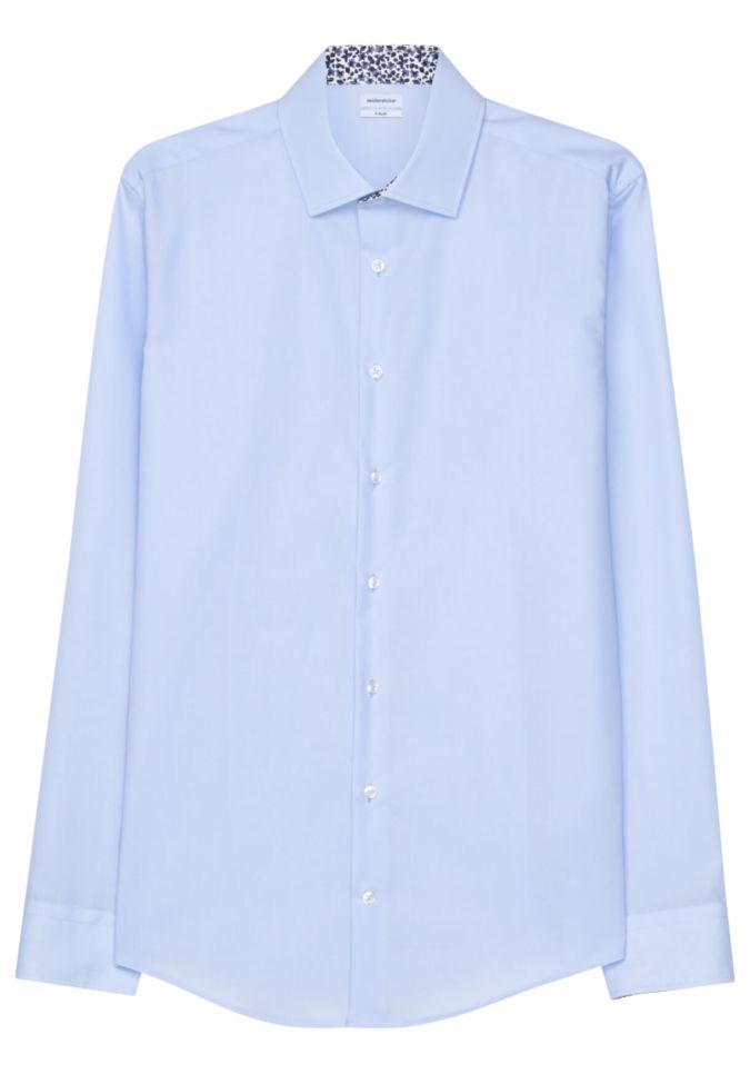 Seidensticker Hemd Herren Seidensticker Slim Bügelfreie Einfarbig Kragen Italienisch Lange Ärmel