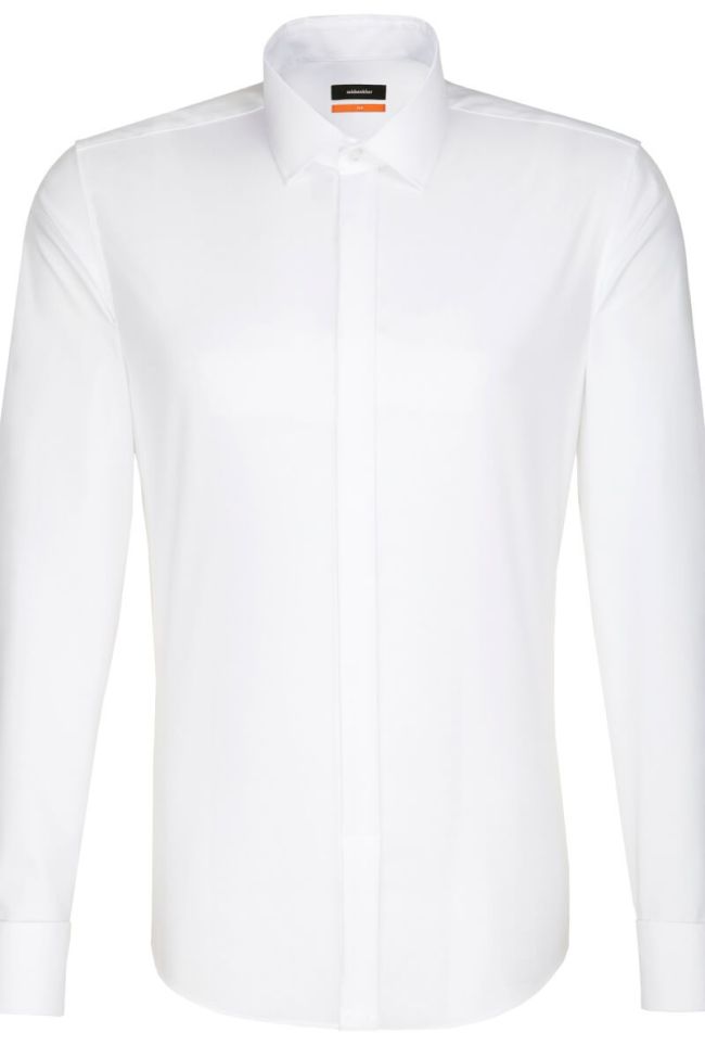 seidensticker Hemd Herren Seidensticker Slim Bügelfreie Einfarbig kragen Italienisch Lange Ärmel