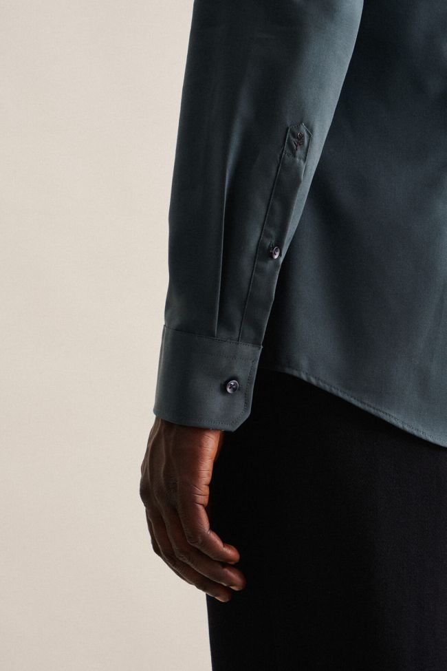 Seidensticker Hemd Herren Seidensticker Slim Bügelfreie Einfarbig Kragen Italienisch Lange Ärmel