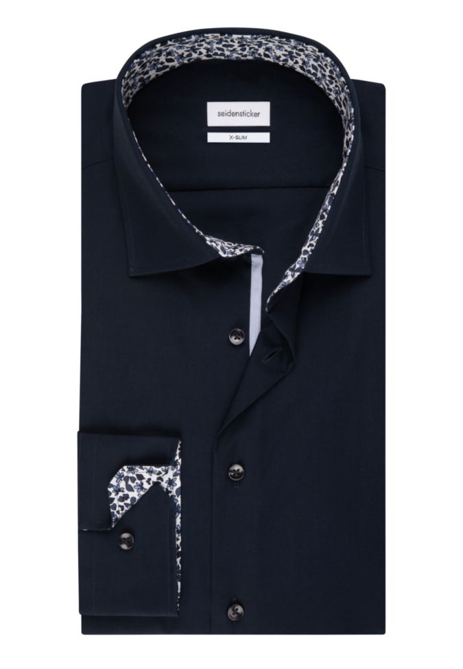 seidensticker Hemd Herren Seidensticker Slim Bügelfreie Einfarbig kragen Italienisch Lange Ärmel