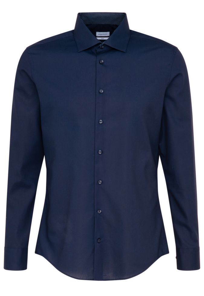 Seidensticker Hemd Herren Seidensticker Slim Bügelfreie Einfarbig Kragen Italienisch Lange Ärmel