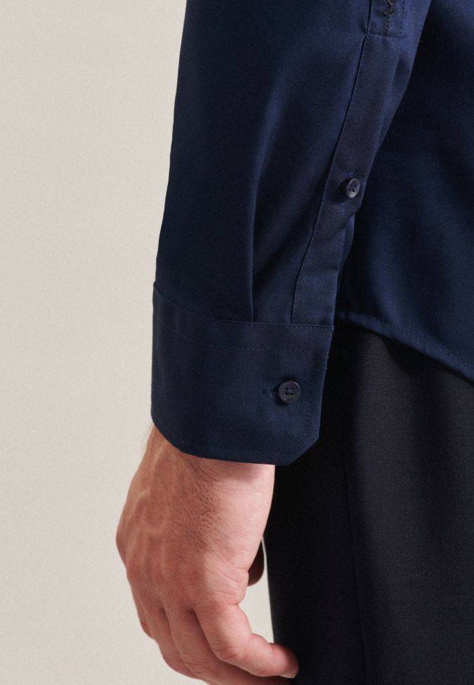 Seidensticker Hemd Herren Seidensticker Slim Bügelfreie Einfarbig Kragen Italienisch Lange Ärmel