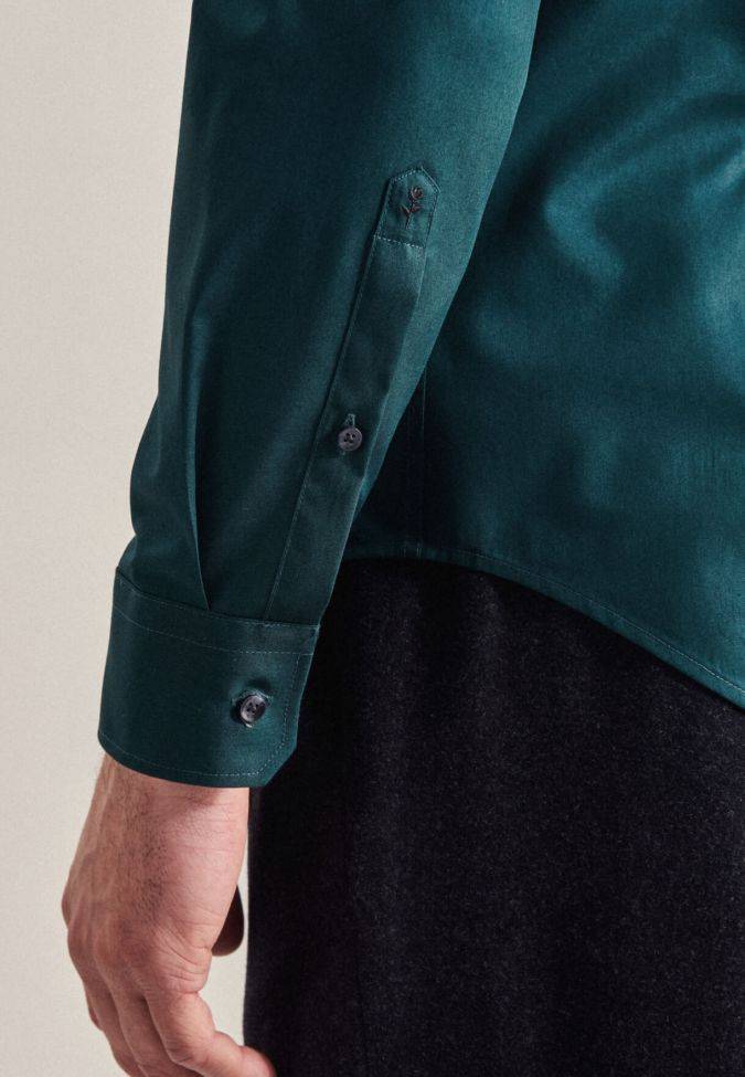 Seidensticker Hemd Herren Seidensticker Slim Bügelfreie Einfarbig Kragen Italienisch Lange Ärmel