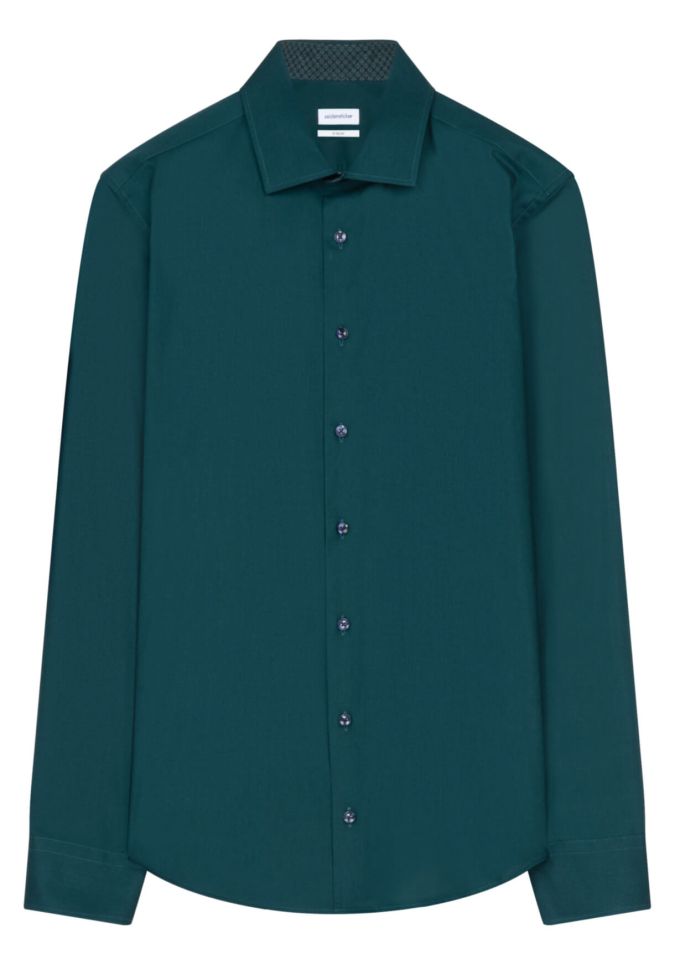 Seidensticker Hemd Herren Seidensticker Slim Bügelfreie Einfarbig Kragen Italienisch Lange Ärmel