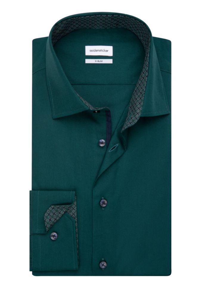 seidensticker Hemd Herren Seidensticker Slim Bügelfreie Einfarbig kragen Italienisch Lange Ärmel