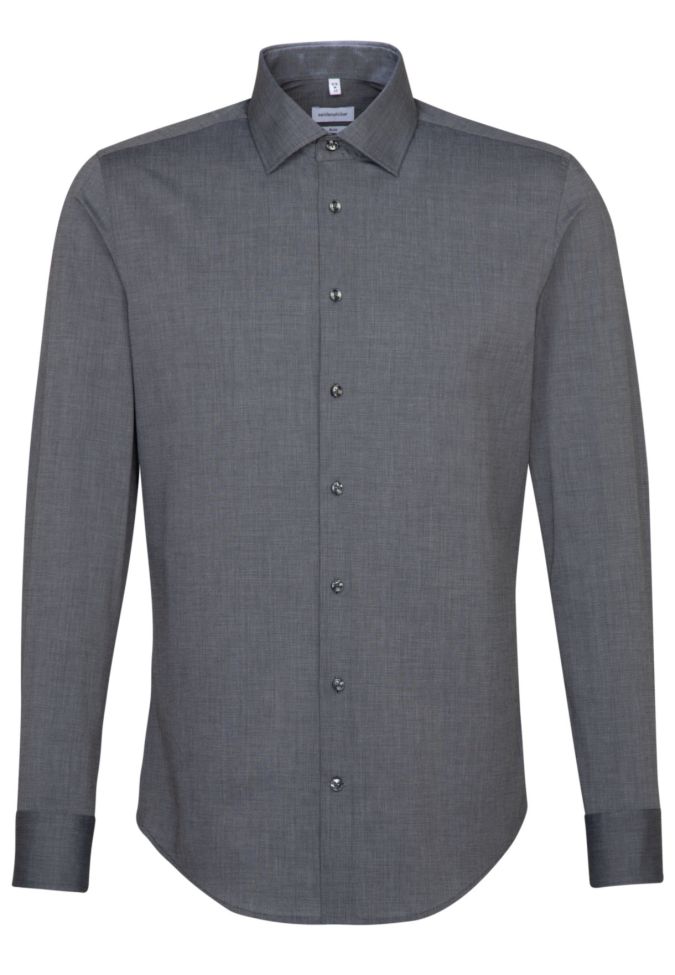 Seidensticker Hemd Herren Seidensticker Slim Bügelfreie Einfarbig Kragen Italienisch Lange Ärmel