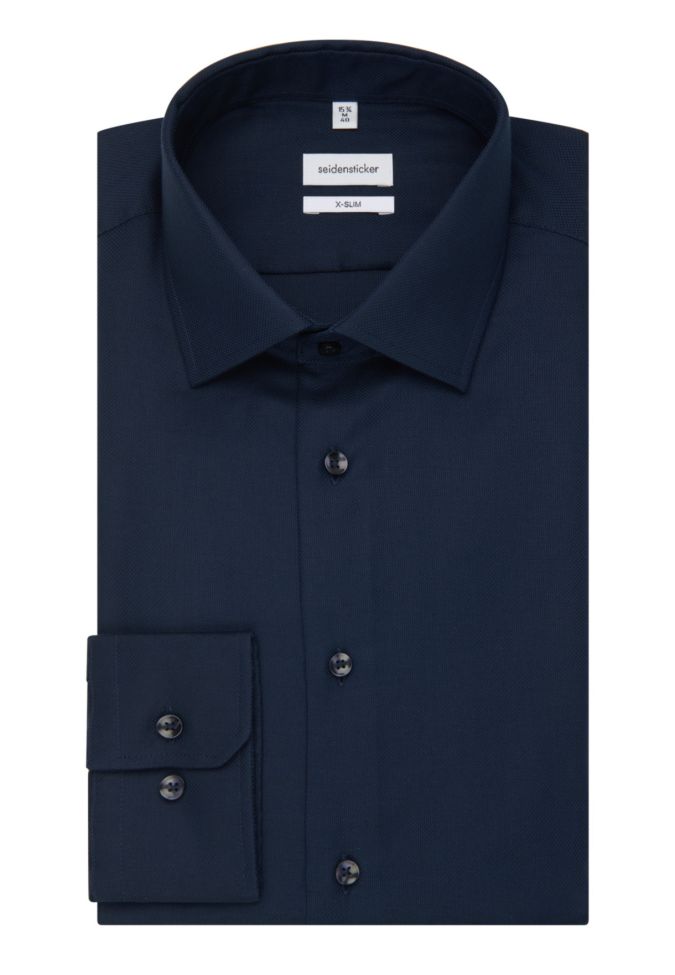 seidensticker Hemd Herren Seidensticker Slim Bügelfreie Einfarbig kragen Italienisch Lange Ärmel