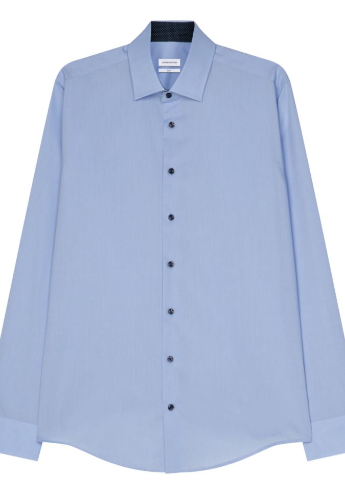 Seidensticker Hemd Herren Seidensticker Slim Bügelfreie Einfarbig Kragen Italienisch Lange Ärmel