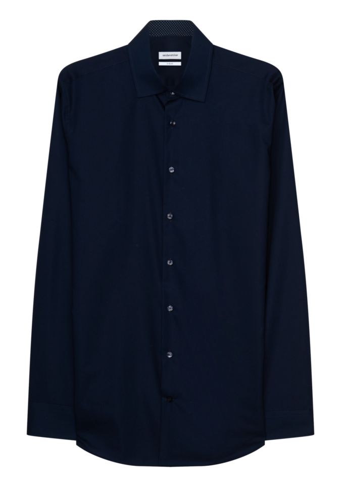 Seidensticker Hemd Herren Seidensticker Slim Bügelfreie Einfarbig Kragen Italienisch Lange Ärmel