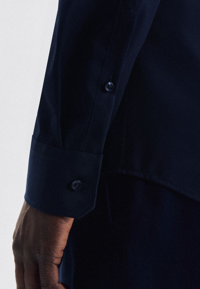 Seidensticker Hemd Herren Seidensticker Slim Bügelfreie Einfarbig Kragen Italienisch Lange Ärmel